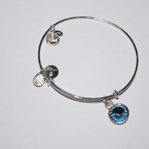 Aquamarine Birthstone Alex and Ani bangle